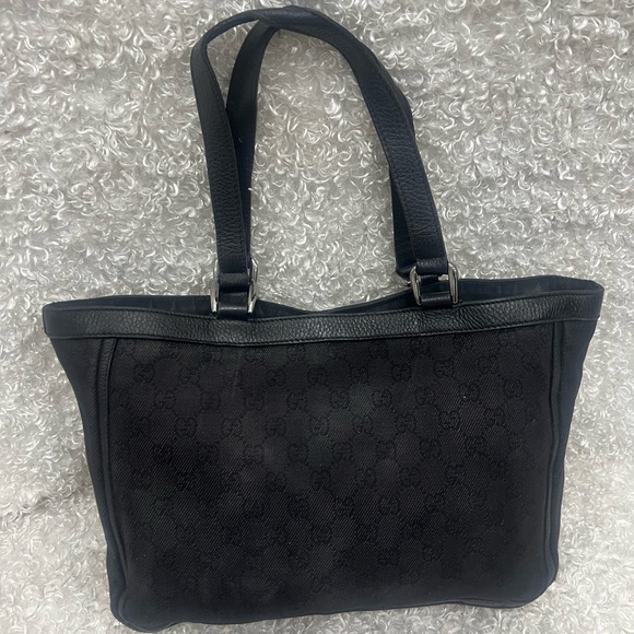 Gucci Black GG Canvas And Leather Abbey Pocket Tote - Picture 6 of 16